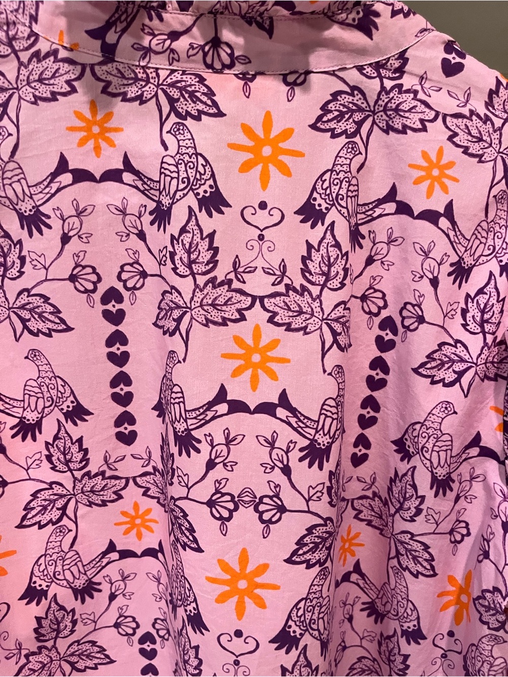 Oliphant Hummingbird Ruffle Blouse- XS - Picture 9 of 10